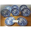 Image 2 : Vintage Blue Willow Transferware Plates Made in Japan Blue and White