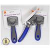 Image 1 : LOT OF 3 CAT GROOMING SELF CLEANING SLICKER BRUSH