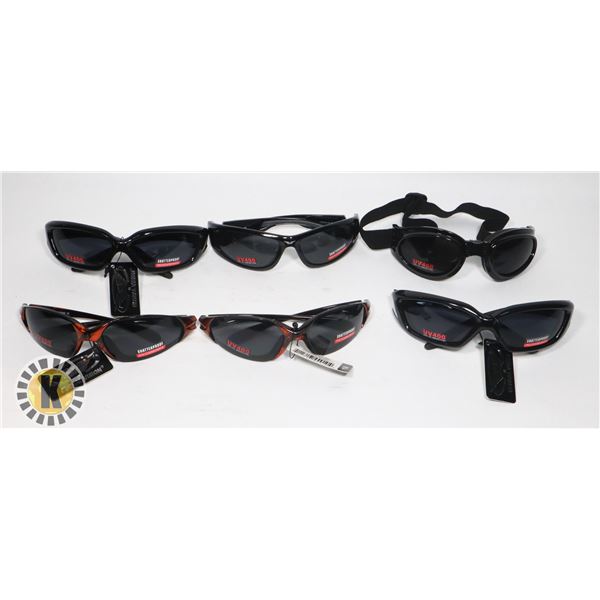 LOT OF 6 RIDING GLASSES