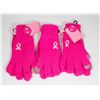 Image 1 : LOT OF 3 PINK KNIT CAMPAIGN GLOVES