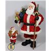 Image 1 : 2 DETAILED SANTA STATUE/ ORNAMENTS 1 SMALL 1 LARGE