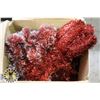 Image 1 : BOX OF VINTAGE RED TINSEL GARLAND