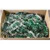 Image 1 : BOX OF GREEN AND SILVER COMMERCIAL GARLAND