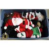 Image 1 : TOTE WITH LID FULL OF CHRISTMAS DECORATIONS