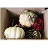 Image 1 : BOX OF WINTER PUMPKIN DECORATIONS