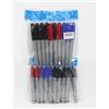 Image 1 : 2 NEW PACKS OF PERMANENT MARKERS. BLACK, BLUE AND