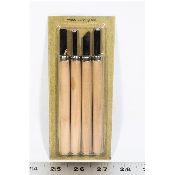 NEW 4PC WOOD CARVING SET