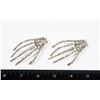 Image 1 : 2 NEW RHINESTONE SKELTON HAND HAIR CLIP