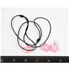 Image 1 : NEW PINK SIX SIDED DICE DROP EARRINGS AND NECKLACE