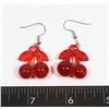 Image 1 : NEW RED CHERRY THEME DROP EARRINGS