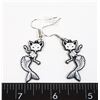 Image 1 : NEW MERMAID SKELTON CAT DROP EARRINGS