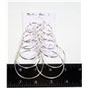 Image 1 : NEW 6PC SILVER TONE HOOP EARRINGS MULTIPLE SIZES