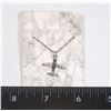 Image 1 : NEW SILVER TONE RHINESTONE AIRPLANE PENDANT AND