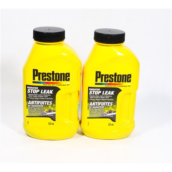 2 NEW BOTTLES OF PRESTONE RADIATOR STOP LEAK