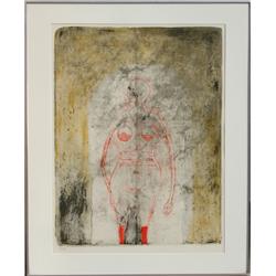 Rufino Tamayo, Mujer en Rojo, Lithograph