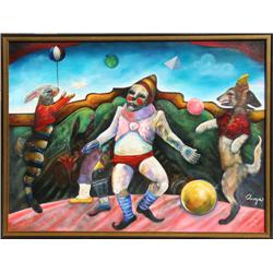Alejandro Colunga, Malabarista Haciendo, Painting