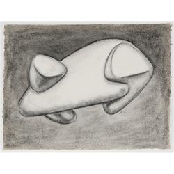 Agustin Cardenas, Abstract Charcoal Drawing