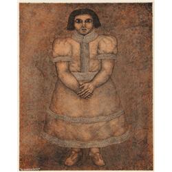 Maximino Javier, La Nina, Lithograph