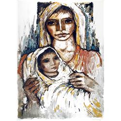 Jorge Dumas, Mother and Child, Lithograph
