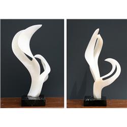 Leonardo Nierman, Form in the Wind, Onyx Sculpture