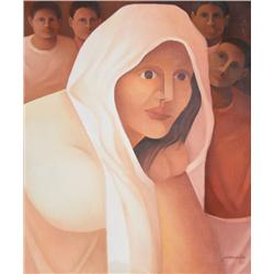 Jaimendes, Veiled Girl, Painting 