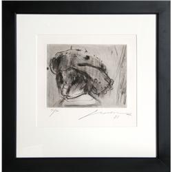 Jose Luis Cuevas, Portrait, Aquatint Etching