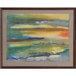 Cesar Aguilar, Costa Rica a New York, Watercolor