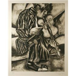 Javier Arevalo, Dios nunca Muere, Aquatint Etching 