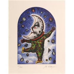 Alejandro Colunga, Luna, Aquatint Etching