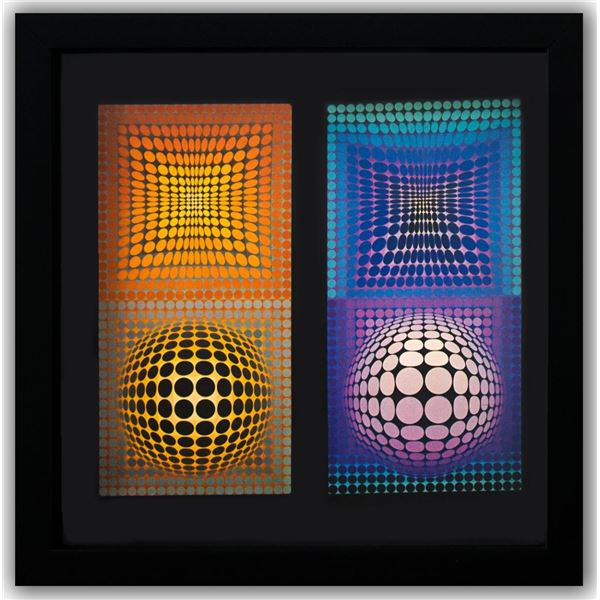 Victor Vasarely- Heliogravure Print "VP - 118 & VP - 108"