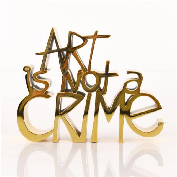 Mr. Brainwash, "Art Is Not a Crime (Gold)" Limited Edition Resin Sculpture, Numbered and Hand Signed