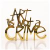 Image 1 : Mr. Brainwash, "Art Is Not a Crime (Gold)" Limited Edition Resin Sculpture, Numbered and Hand Signed