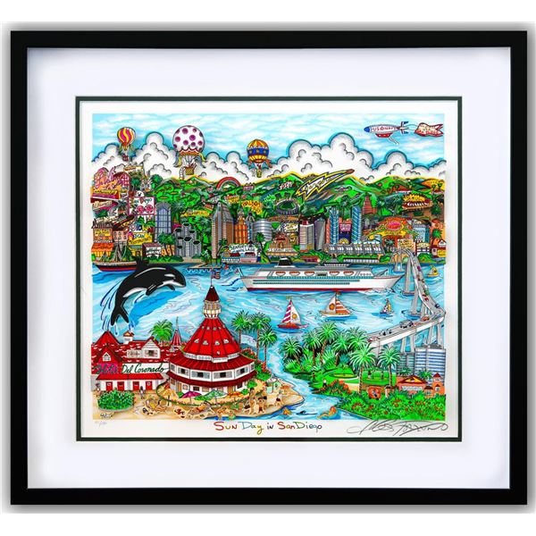 Charles Fazzino 3D Construction Silkscreen Serigraph "Sun Day in San