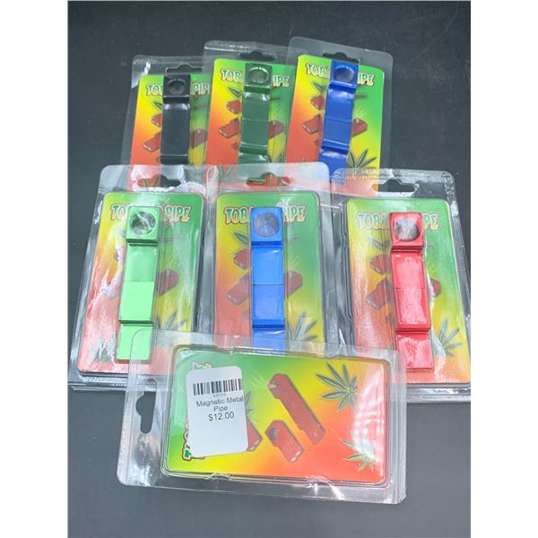 Lot of 7 Magnetic Metal Pipes