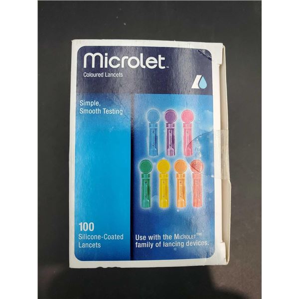 Microlet Coloured Lancets (100 Silicone-coated Lancets)
