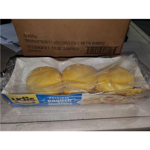 Udis Original English Muffins-Gluten Free (6 x 6 x 480g)