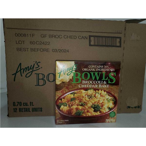 Amy's Broccoli and Cheddar Bake Bowls (12 x 269g)