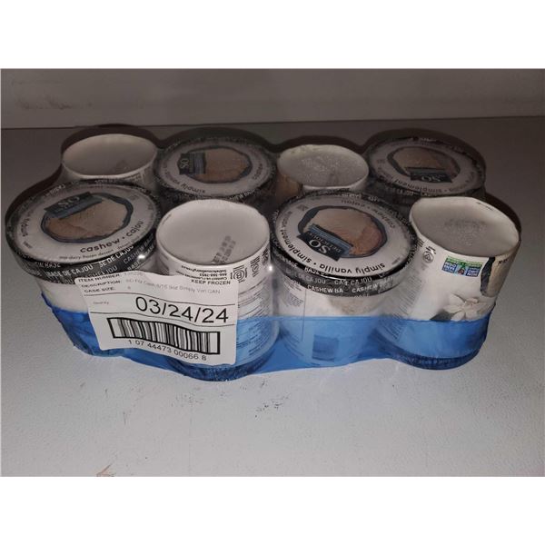 So Delicious Cashew Simply Vanilla Frozen Dessert (8 x 16.9oz)