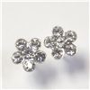 Image 2 : Silver Cubic Zirconia Earrings (~Size )(Ring is resizable for $40) (~length inches), Suggested Retai