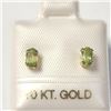 Image 1 : 10K Yellow Gold Peridot Earrings (~Size )(Ring is resizable for $40) (~length inches), Made in Canad