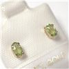 Image 2 : 10K Yellow Gold Peridot Earrings (~Size )(Ring is resizable for $40) (~length inches), Made in Canad