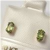 Image 3 : 10K Yellow Gold Peridot Earrings (~Size )(Ring is resizable for $40) (~length inches), Made in Canad
