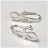 Image 1 : Silver Earrings (~Size )(Ring is resizable for $40) (~length inches), Suggested Retail Value $30