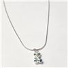 Image 2 : Silver Bear 16" Necklace (~Size )(Ring is resizable for $40) (~length inches), Suggested Retail Valu