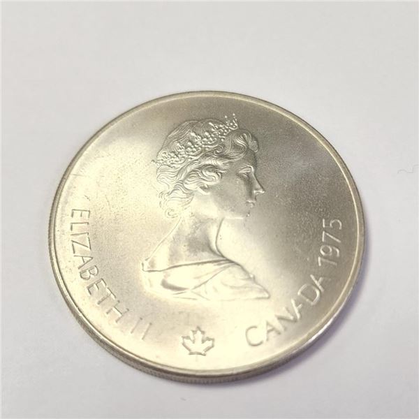 Silver Montreal 1976 Olympia $5 Coin (~Size )(Ring is resizable for $40) (~length inches), Suggested