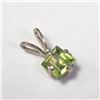 Image 2 : Silver Peridot(0.65ct) Pendant (~Size )(Ring is resizable for $40) (~length inches), Made in Canada,