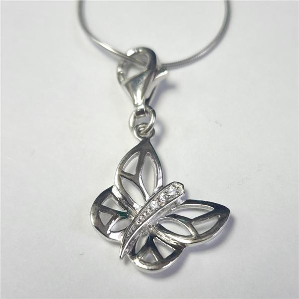 Silver Cz 16" Dragonfly Nose Pin (~Size )(Ring is resizable for $40) (~length inches), Suggested Ret