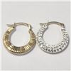 Image 2 : 10K Yellow Gold Crystal 0.74G Earrings (~Size )(Ring is resizable for $40) (~length inches), Suggest