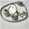 Image 2 : Silver Pandora Style 22G With Beads Bracelet (~Size )(Ring is resizable for $40) (~length 7.5"inches