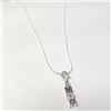 Image 2 : Silver Cz "Mom" 16" Necklace (~Size )(Ring is resizable for $40) (~length inches), Suggested Retail 